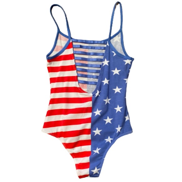 American Flag Print Bodysuit - Picture 2 of 9